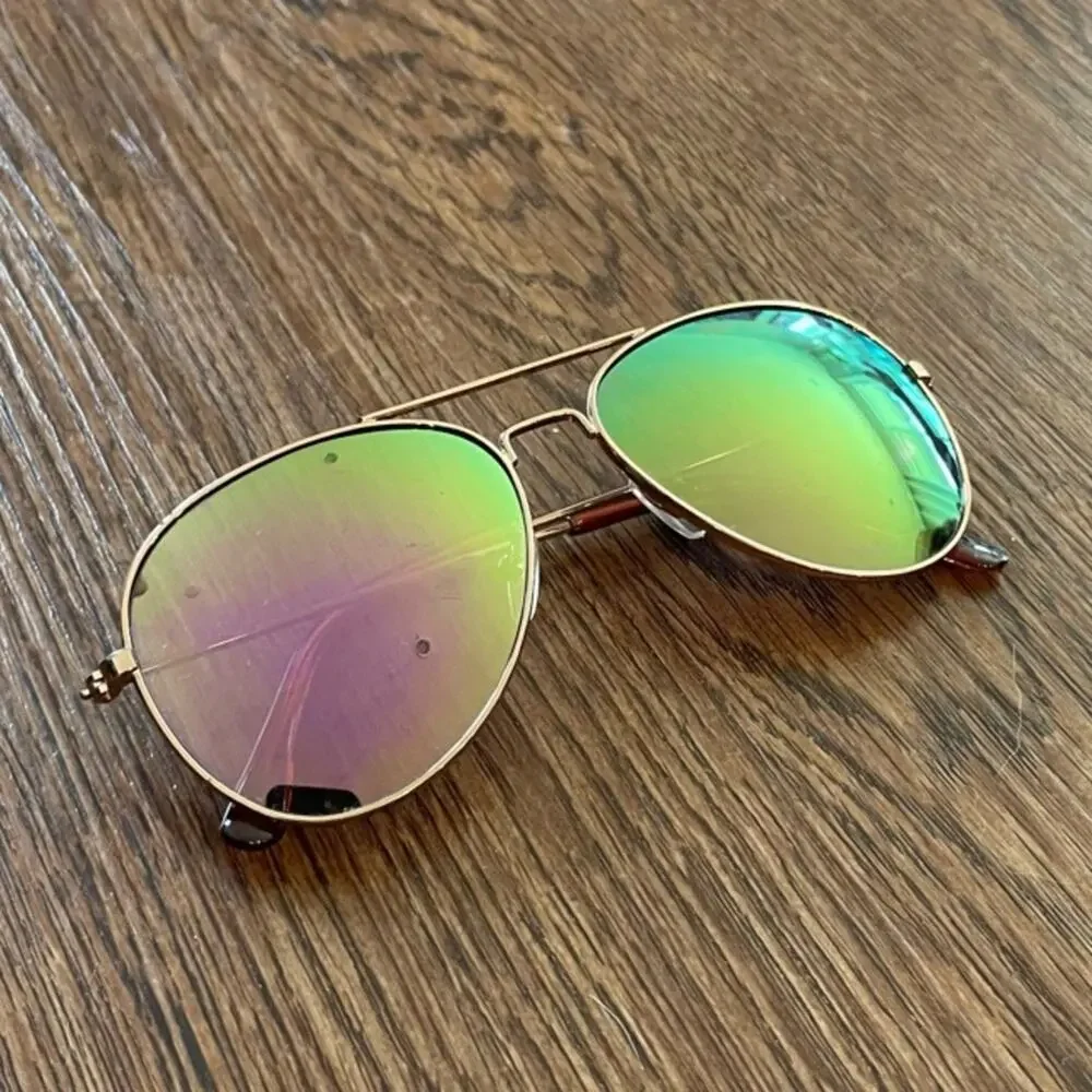 JOYFOLIE Aviator Sunglasses with Rainbow Lenses for Little Girls